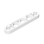 Technic Beam 1 x 5 Thin with Axle Holes on Ends #11478 - 1-White