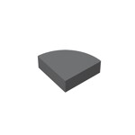 Tile Round 1 x 1 Quarter #25269 - 199-Dark Bluish Gray