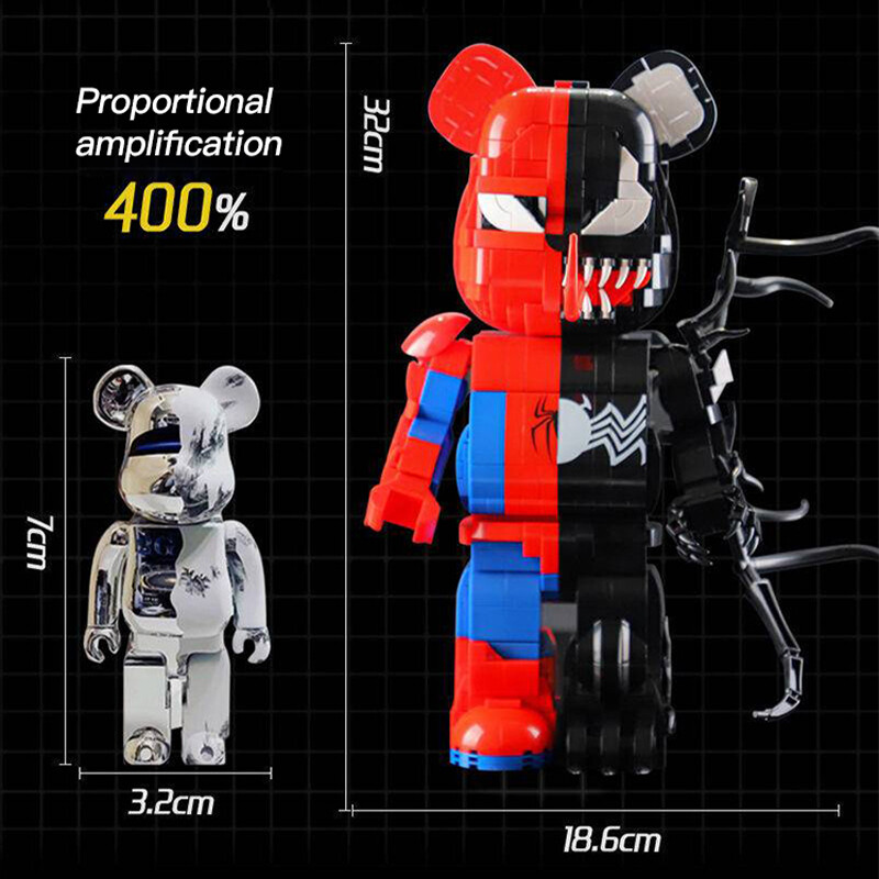 その他 MEDICOM TOY - BE@R BRICK VENOM BearBrick [MARVEL×MediCom Toys] Venom 400% from Happy Kuji
