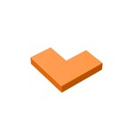 Tile 2 x 2 Corner #14719 - 106-Orange