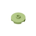 Plate Special Round 2 x 2 with Center Stud (Jumper Plate) #18674 - 330-Olive Green