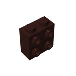 Brick Special 1 x 2 x 1 2/3 with Four Studs on One Side #22885 - 308-Dark Brown