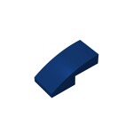 Slope Curved 2 x 1 Inverted #24201 - 140-Dark Blue