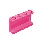 Panel 1 x 4 x 2 with Side Supports - Hollow Studs #14718 - 221-Dark Pink