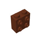 Brick Special 1 x 2 x 1 2/3 with Four Studs on One Side #22885 - 192-Reddish Brown