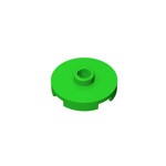 Plate Special Round 2 x 2 with Center Stud (Jumper Plate) #18674 - 37-Bright Green