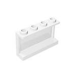 Panel 1 x 4 x 2 with Side Supports - Hollow Studs #14718 - 1-White