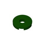 Tile, Round 2 x 2 With Hole #15535 - 141-Dark Green