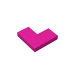 Tile 2 x 2 Corner #14719 - 124-Magenta