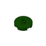 Plate Special Round 2 x 2 with Center Stud (Jumper Plate) #18674 - 141-Dark Green