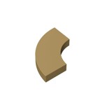 Tile 2 x 2 Curved, Macaroni #27925 - 138-Dark Tan