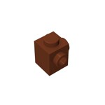 Brick Special 1 x 1 with Studs on 2 Adjacent Sides #26604 - 192-Reddish Brown