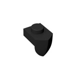 Plate 1 x 1 With Tooth Vertical #15070 - 26-Black