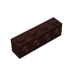 Brick Special 1 x 4 with 4 Studs on One Side #30414 - 308-Dark Brown