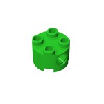 Brick, Round 2 x 2 With Pin Holes #17485 - 37-Bright Green