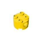Brick, Round 2 x 2 With Pin Holes #17485 - 24-Yellow