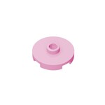 Plate Special Round 2 x 2 with Center Stud (Jumper Plate) #18674 - 222-Bright Pink