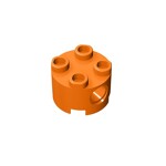 Brick, Round 2 x 2 With Pin Holes #17485 - 106-Orange