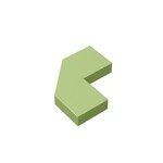 Tile Special 2 x 2 Corner with Cut Corner - Facet #27263 - 330-Olive Green