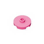 Plate Special Round 2 x 2 with Center Stud (Jumper Plate) #18674 - 221-Dark Pink