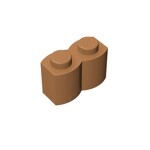 Brick Special 1 x 2 Palisade - aka Log #30136 - 312-Medium Dark Flesh