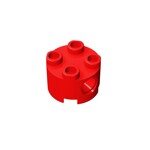 Brick, Round 2 x 2 With Pin Holes #17485 - 21-Red