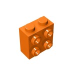 Brick Special 1 x 2 x 1 2/3 with Four Studs on One Side #22885 - 106-Orange