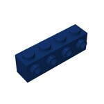 Brick Special 1 x 4 with 4 Studs on One Side #30414 - 140-Dark Blue