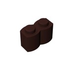 Brick Special 1 x 2 Palisade - aka Log #30136 - 308-Dark Brown