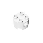 Brick, Round 2 x 2 With Pin Holes #17485 - 1-White