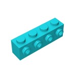 Brick Special 1 x 4 with 4 Studs on One Side #30414 - 322-Medium Azure