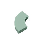 Tile 2 x 2 Curved, Macaroni #27925 - 151-Sand Green