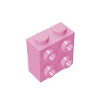 Brick Special 1 x 2 x 1 2/3 with Four Studs on One Side #22885 - 222-Bright Pink