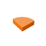 Tile Round 1 x 1 Quarter #25269 - 106-Orange