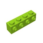 Brick Special 1 x 4 with 4 Studs on One Side #30414 - 119-Lime