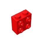 Brick Special 1 x 2 x 1 2/3 with Four Studs on One Side #22885 - 21-Red