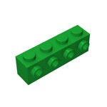 Brick Special 1 x 4 with 4 Studs on One Side #30414 - 28-Green