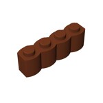 Brick Special 1 x 4 Palisade - aka Log #30137 - 192-Reddish Brown