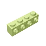 Brick Special 1 x 4 with 4 Studs on One Side #30414 - 326-Yellowish Green