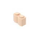 Brick Special 1 x 2 Palisade - aka Log #30136 - 283-Light Flesh