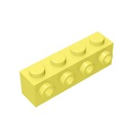Brick Special 1 x 4 with 4 Studs on One Side #30414 - 226-Bright Light Yellow