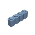 Brick Special 1 x 4 Palisade - aka Log #30137 - 135-Sand Blue