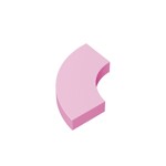 Tile 2 x 2 Curved, Macaroni #27925 - 222-Bright Pink