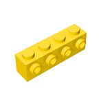 Brick Special 1 x 4 with 4 Studs on One Side #30414 - 24-Yellow