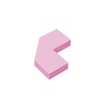 Tile Special 2 x 2 Corner with Cut Corner - Facet #27263 - 222-Bright Pink