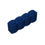 Brick Special 1 x 4 Palisade - aka Log #30137 - 140-Dark Blue