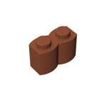 Brick Special 1 x 2 Palisade - aka Log #30136 - 38-Dark Orange