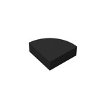 Tile Round 1 x 1 Quarter #25269 - 26-Black