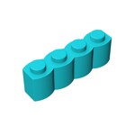 Brick Special 1 x 4 Palisade - aka Log #30137 - 322-Medium Azure