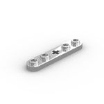 Technic Plate 1 x 5 with Smooth Ends, 4 Studs and Centre Axle Hole #32124 - 309-Plated Silver